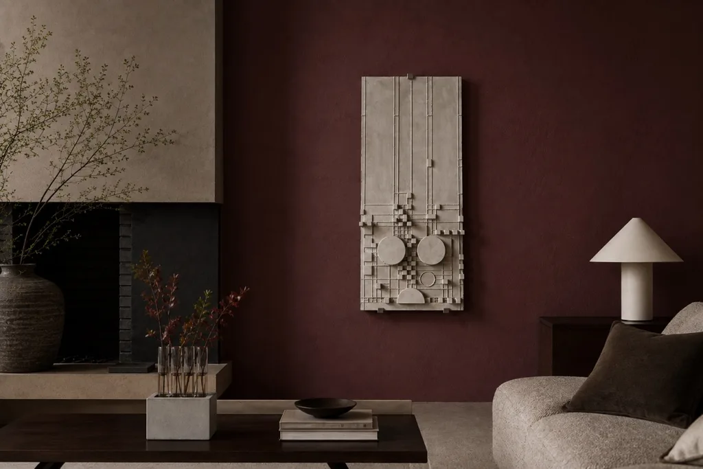 Relieve FLW ambientado en un muro